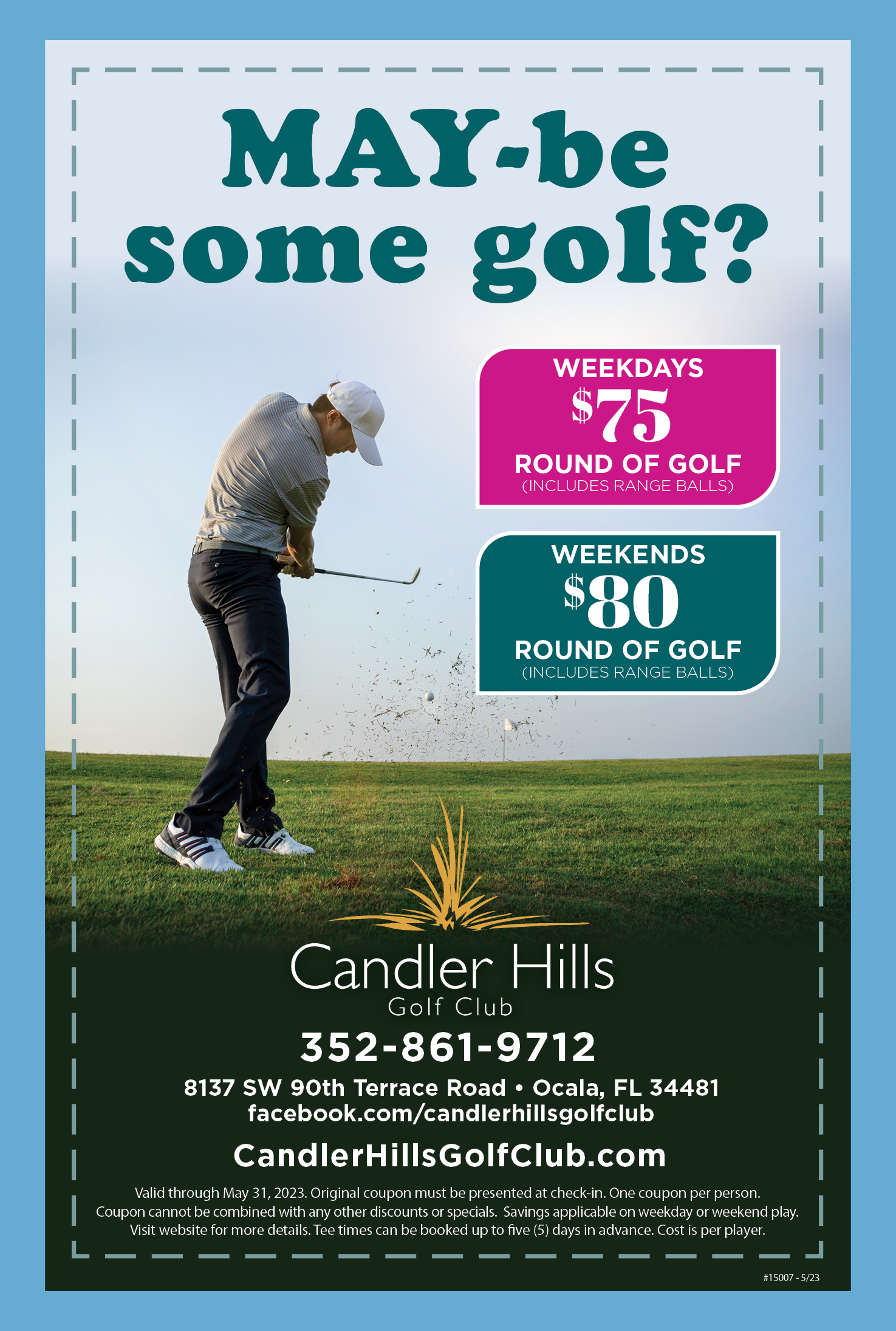 May 2023 special at Candler Hills Golf Course