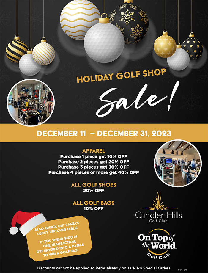 OTOW and Candle Golf Shop Holiday Sale!