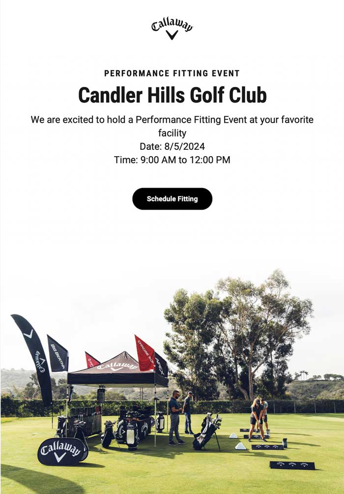 Callaway Golf Fitting at Candler Hills Golf Club